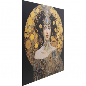 Skleněný obraz Art Nouveau Lady 3D 120x120cm