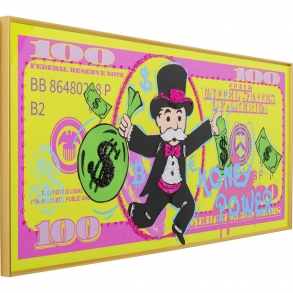 Zarámovaný obraz Graffiti Money 70x160cm