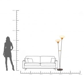 Stojací lampa Gocce 174cm