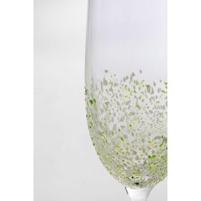 Sklenička na šampaňské Confetti Green 24cm