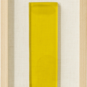 Obraz plastika Match 120x30cm - žlutá