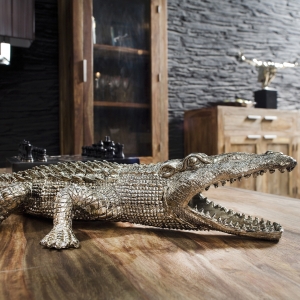 Dekorativní figurka Krokodil Silver Big