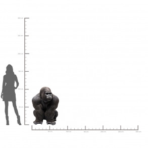 Socha Gorila Černá 107cm