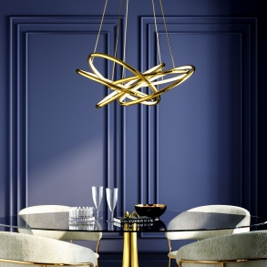Lustr Saturn LED Gold - malý