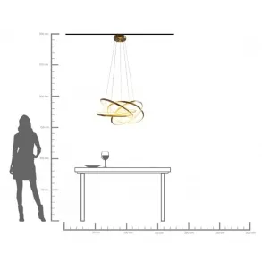 Lustr Saturn LED Gold - malý