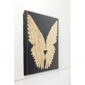Nástěnná dekorace Wings Gold 120×120 cm