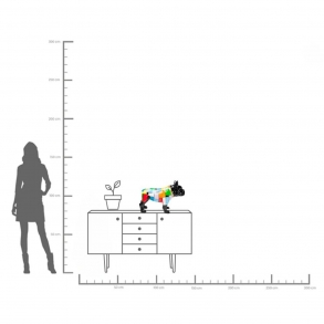 Soška Pes buldoček Barevný 43cm