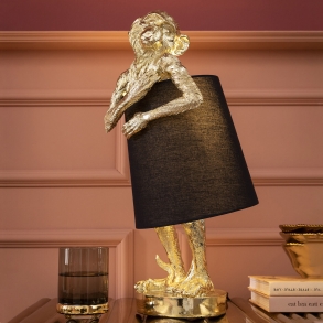 Stolní lampa Animal Monkey Gold Black