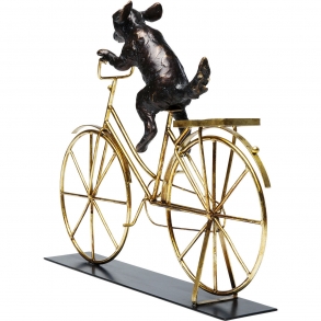 Soška Pes na zlatém kole 44cm