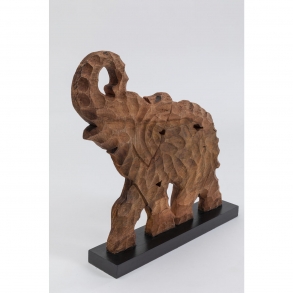 Dřevěná soška Slon s chobotem nahoru 52cm