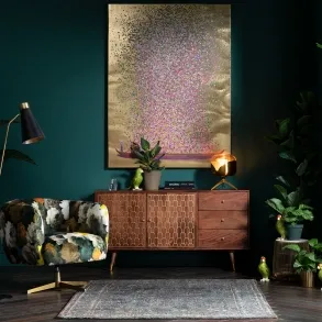 Obraz na plátně Flower Boat Gold Pink 160×120cm
