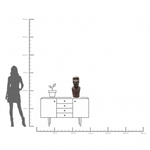 Soška Hlava Moai Velikonoční ostrovy 59cm