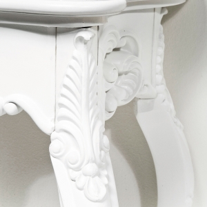 Toaletní stolek Ornament - bílý, velký