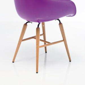 Židle s opěrkou ruky Forum Wood - fialová