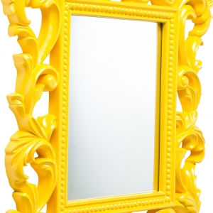 Zrcadlo Modern Barock - žluté, 53×69 cm