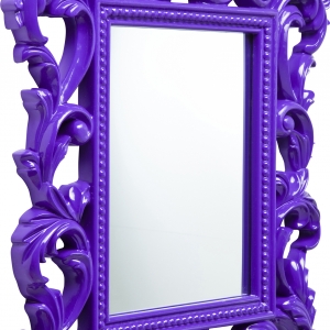 Zrcadlo Modern Barock - fialové, 53×69 cm