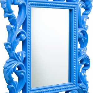 Zrcadlo Modern Barock - modré, 53×69 cm