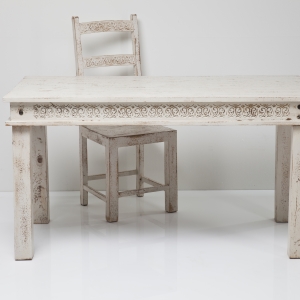 Stůl Taberna 140×70 cm, bílý