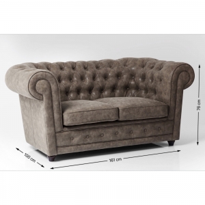 Sofa Oxford dvojsedačka bycast leather