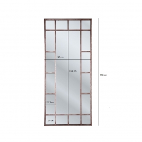 Zrcadlo Window Iron 200x90cm