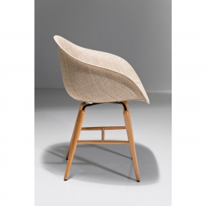 Béžová židle s područkami Forum Wood Natural