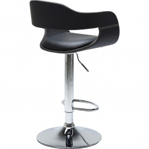 Černá polstrovaná barová židle Costa