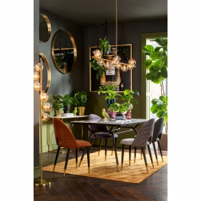 Zelená čalouněná jídelní židle Hudson