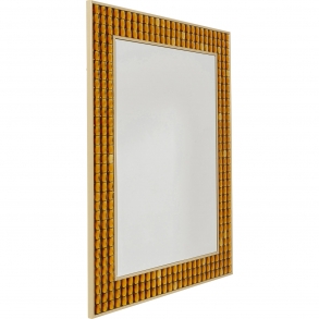Nástěnné zrcadlo Crystals - mosazné, 80x100cm