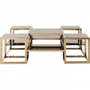 Konferenční stolek Steps Gold 120x120cm