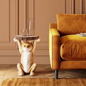 Odkládací stolek Animal Ms Cat Ø33cm