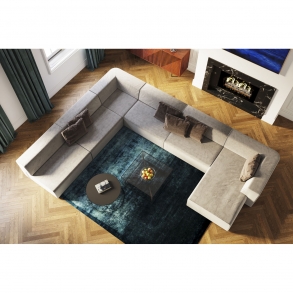 Roh sedačky Infinity 100 Elements pravý, šedý