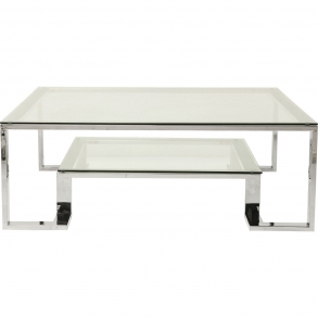 Konferenční stolek Rush 120×120 cm - stříbrný
