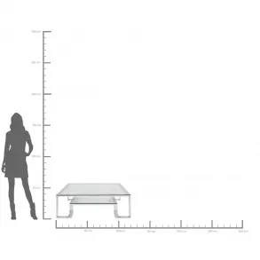 Konferenční stolek Rush 120×120 cm - stříbrný