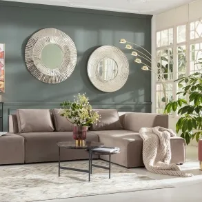 Rohová sedačka Infinity Velvet Taupe - béžová, pravá