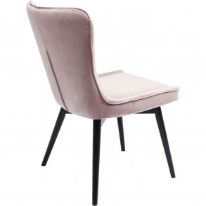 Růžová čalouněná jídelní židle Black Marshall Velvet