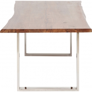 Stůl Harmony Walnut 180×90 cm - chrom