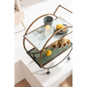 Servírovací stolek Loft Brass