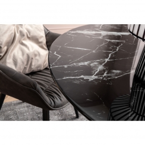 Stůl Solo Marble - černý, Ø110cm