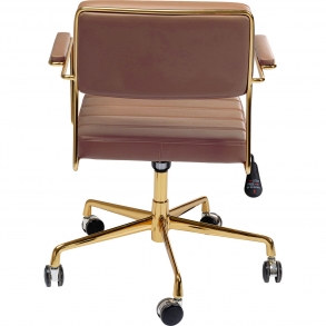 Hnědá polstrovaná kancelářská židle Dottore