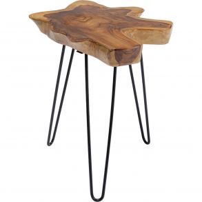 Dřevěný odkládací stolek s kovovými nohami Aspen 50x50cm