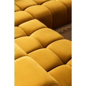 Rohová sedačka Belami - žlutá, pravá