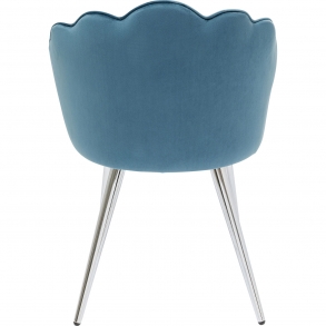 Modrá  čalouněná jídelní židle Princess (set 2 kusů)