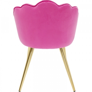 Růžová  čalouněná jídelní židle Princess (set 2 kusů)