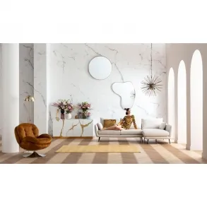 Rohová sedačka Amalfi - krémová, pravá