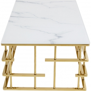 Konferenční stolek Rome - zlatý, 130x70cm