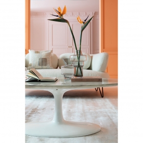 Konferenční stolek Solo - mramorově bílý, 120x60cm