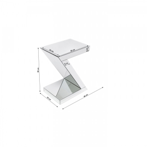 Odkládací stolek Luxury Z - šedý, 45x33cm