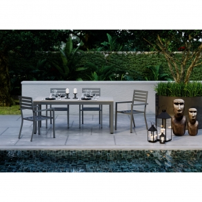 Jídelní stůl Sorrento - šedý, 180x90cm