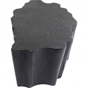 Konferenční stolek Tree Stump - černý, 119x68cm