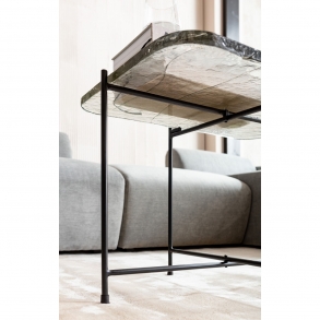 Konferenční stolek Ice Double - černý, 63x46cm